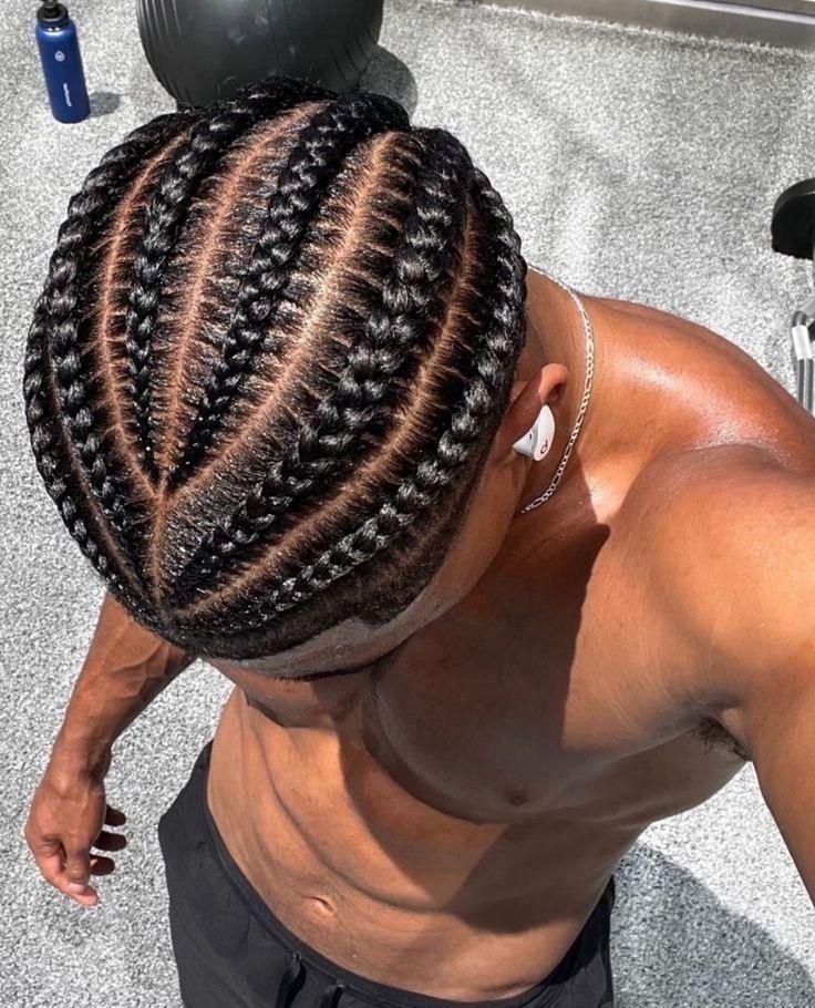 Male Cornrow Style detail